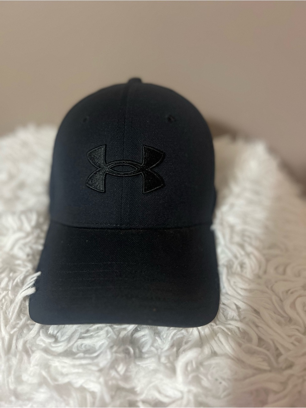 Under Armour Black Embroidered Logo Curved Brim Cap